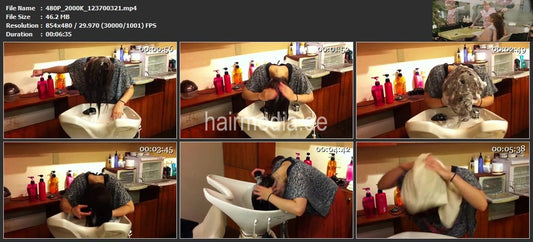 986 Young asian barberette 2 self hairwash
