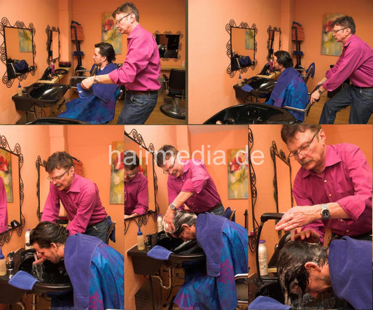 279 long haired Timo by barber 4 forward shampoo wash
