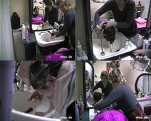 Charger l&#39;image dans la galerie, 502 mng pvc purple wash cape forward shampooing hairwash