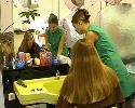 Charger l&#39;image dans la galerie, 508 Waitress and Secretary custom video forward shampooing apron, selfshampooing in salon