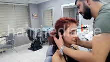 Carica l&#39;immagine nel visualizzatore di Gallery, 526 young purple readhead forward wash by strong male turkish barber
