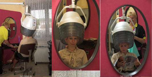 6131 NadjaL 3 Bingen relaxing under the hairdryer ASMR