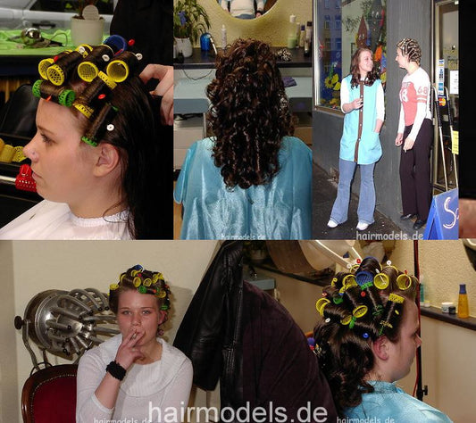 608 Denise shampooing and wet set 30 min video and 100 stills for download