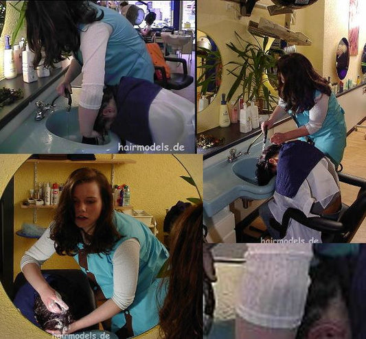 608 Maria shampooing 7 min video and 100 stills for download
