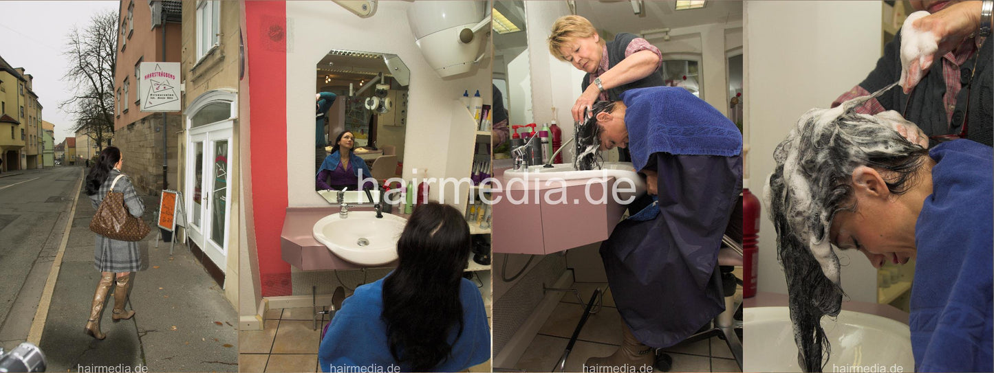 6115 MelissaHae and Oxana shampoo and old fashioned wet set complete