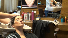 将图片加载到图库查看器，6136 NicoleSF 1 backward pampering salon backward extra long wash by KristinaB and young barber