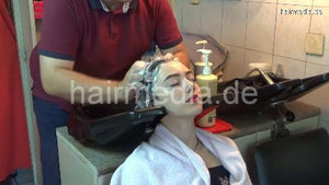 6196 Minie hair 1 firm hair ear and face shampooing and treatment by barber