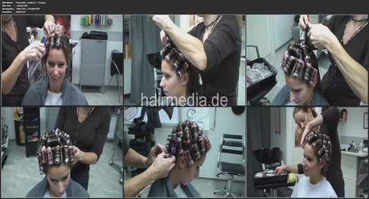 6197 Hairdream4you Severina curlers 1 wet set metall rollers hooddryer