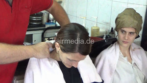6212 DunjaN 1st 1 backward hair face and ear wash by barber