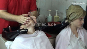 6212 DunjaN 1st 1 backward hair face and ear wash by barber