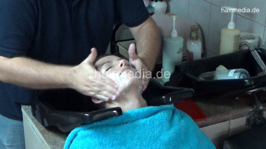 6212 DunjaN 2nd 1 backward hair face and ear wash by barber