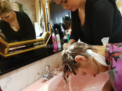 6302 KarinaB 1 by MariaK forward shampoo hairwash in pink bowl