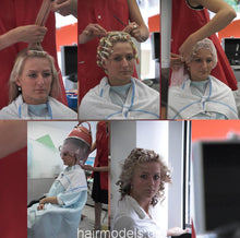 Carica l&#39;immagine nel visualizzatore di Gallery, 643 Barberette NancyJ  complete wash and wet set faked perm 32 min video and 85 pictures DVD