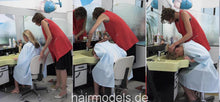 Laden Sie das Bild in den Galerie-Viewer, 643 Barberette NancyJ  complete wash and wet set faked perm 32 min video and 85 pictures DVD