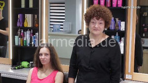 7200 Valentina long hair complete perm by Ukrainian master barberette