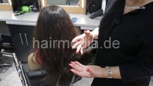 7200 Valentina long hair complete perm by Ukrainian master barberette
