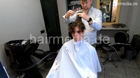 2015 Daniel youngman Ukrainian perm Part 3 haircut and blowout by barber