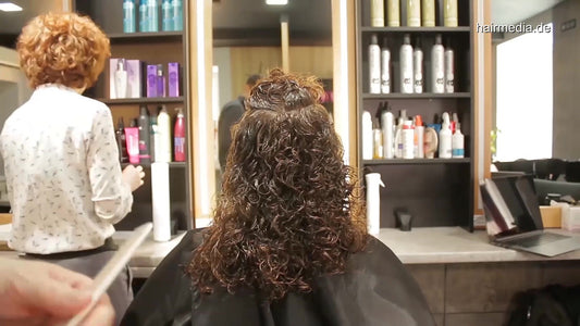 7200 Ukrainian lady 3 post perm haircut by Ukrainian barber