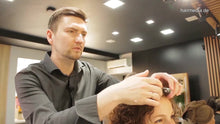 Cargar imagen en el visor de la galería, 7200 Ukrainian lady 3 post perm haircut by Ukrainian barber