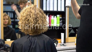 7200 blonde lady complete perm by Ukrainian barber