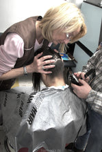 Load image into Gallery viewer, 8028 Kerstin 1 cut and nape buzz punishment by barber truckdriver in barberchair