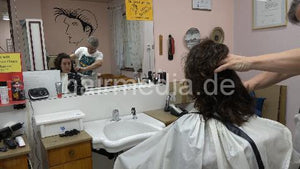 8071 MelanieC 1 drycut by old barber in barbershop