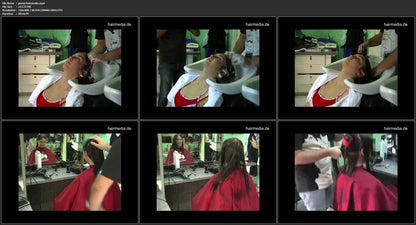 8078 Gianni hairmedia shampoo and haircut Italy 17 min video for download