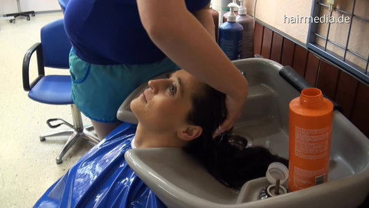 8135 Marita and Jasmin Casting incl. shampooing backward XXL hair by barber