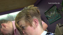 将图片加载到图库查看器，8144 Jessi 2 cut by barber haircut in barberchair by truckdriver Berlin Wedding