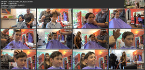 8160 07 young boy Zoya in Leatherpants controlled haircut