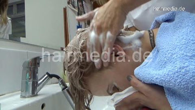 8400 Angela 1 forward wash in barbershop by apron barberette JelenaB