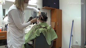 8401 Andjela 1 dry cut buzzcut in barbershop by female barber JelenaB