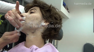 8401 Elena 1 female faceshave in barbershop by female barber JelenaB