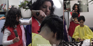 892 Carmen forced haircut and nape shave in german barbershop 70 min video and 240 pictures DVD