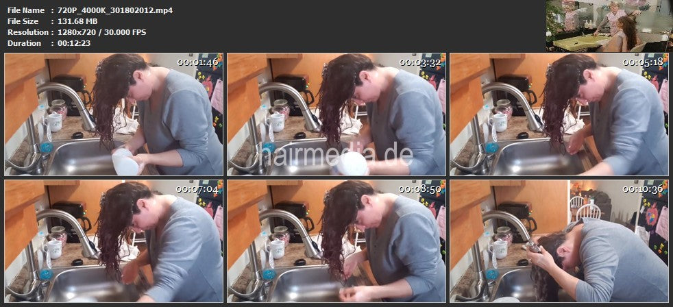 9000 US ASMR self kitchensink shampooing