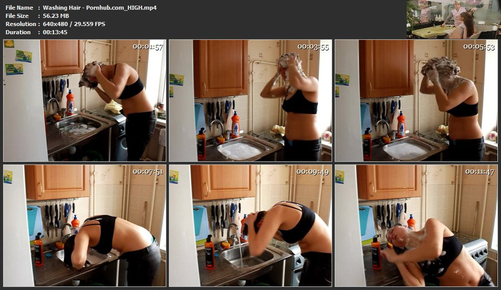 9000 US self kitchensink shampooing in leatherpants