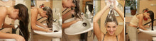 Laden Sie das Bild in den Galerie-Viewer, 9007 LenaW self salon shampoo forward manner in Recklinghausen hairsalon
