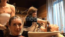 将图片加载到图库查看器，9051 KristinaB by hobbybarberette shampooist CarmenS upright manner in salon chair