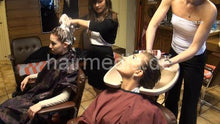 将图片加载到图库查看器，9051 KristinaB by hobbybarberette shampooist CarmenS upright manner in salon chair
