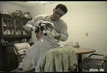 Load image into Gallery viewer, 905 Joe shampooing several ladies at home barber