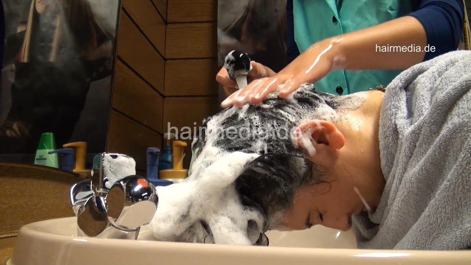 9064 3 Fidan by Mizgin forward shampoo hairwash barberette in the bowl