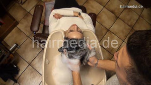 9073 01 SaraG by barber Davide backward salon controlled shampooing