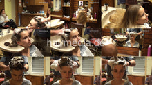 Cargar imagen en el visor de la galería, 9073 16 Giuliafriend thickhair teen by old barber backward and upright salon shampooing