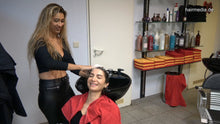 Load image into Gallery viewer, 9092 Zoya wet XXL hair shampooing Marinela 2 backward in leatherpants