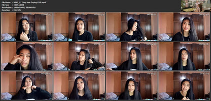 9093 11 Long hair Drying LIVE