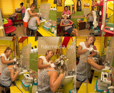 9133 Miljana 2 young girl firm forward shampoo hairwash