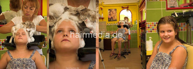 9133 Miljana 3 young girl firm backward shampoo hairwash