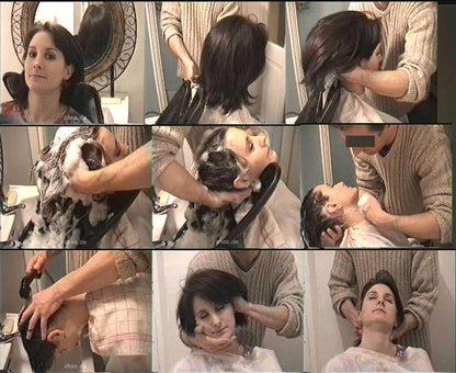 923 french hairhunger home shampooing ladies in bathroom in mobile sink