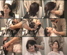 Laden Sie das Bild in den Galerie-Viewer, 923 french hairhunger home shampooing ladies in bathroom in mobile sink