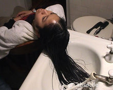 Load image into Gallery viewer, 922 Asian Model backward at bathtub home shampooing by barber